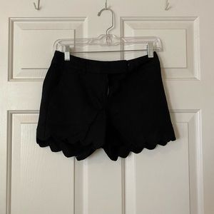 Black scallop shorts